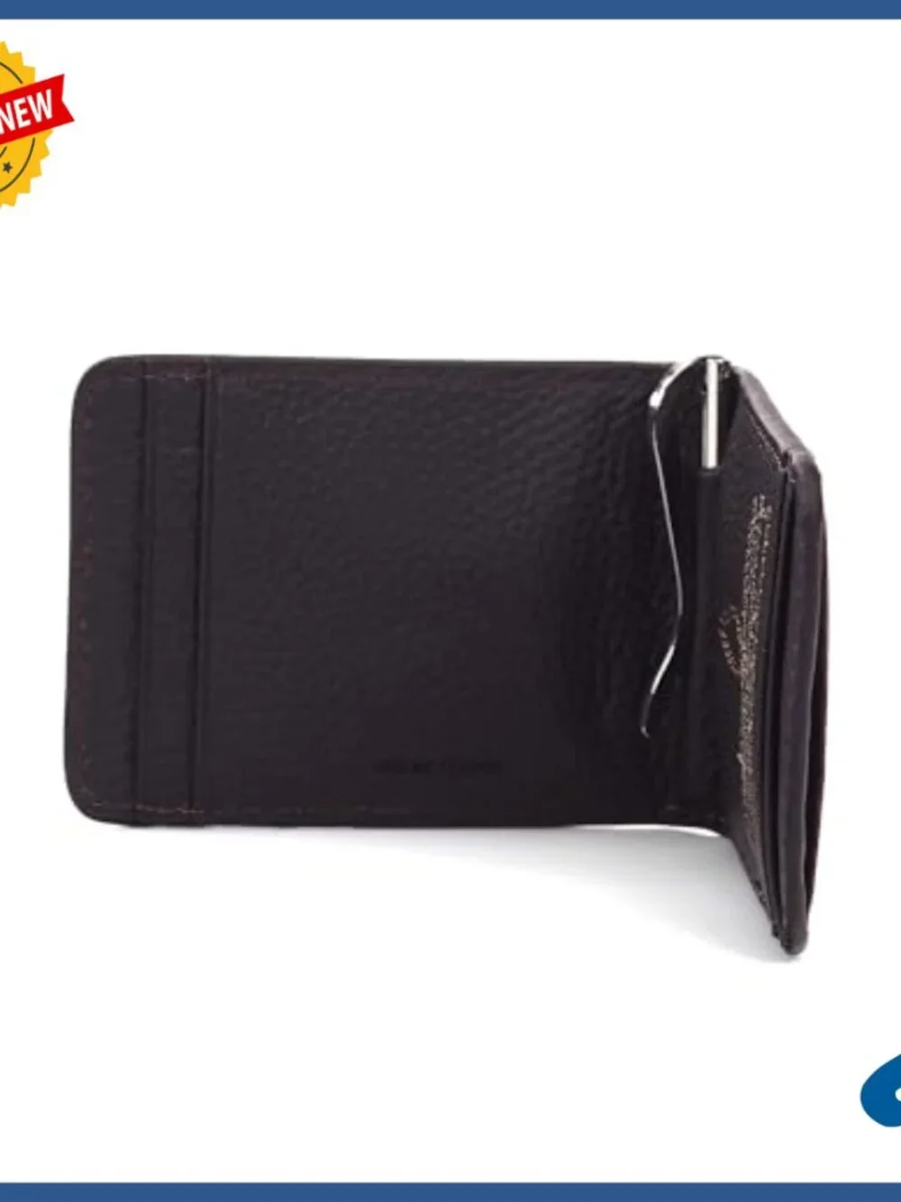 Genuine Leather Bifold Wallet with Money Clip, Slim Design